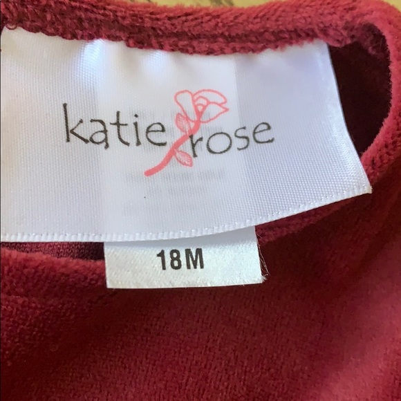 Katie Rose Burgundy dress w Floral Embellishment - Picture 4 of 5